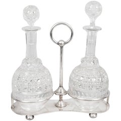 Antike Silberplatte Dekanter Stand Tantalus Mappin & Webb:: 19