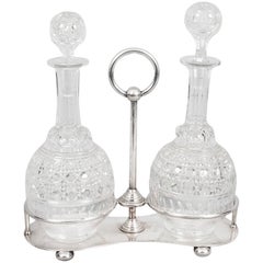 Support de carafe en argent ancien Tantalus Mappin & Webb:: 19ème siècle