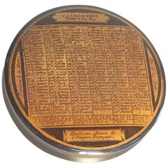 French early 19th Century lacquered papier mâché snuff box