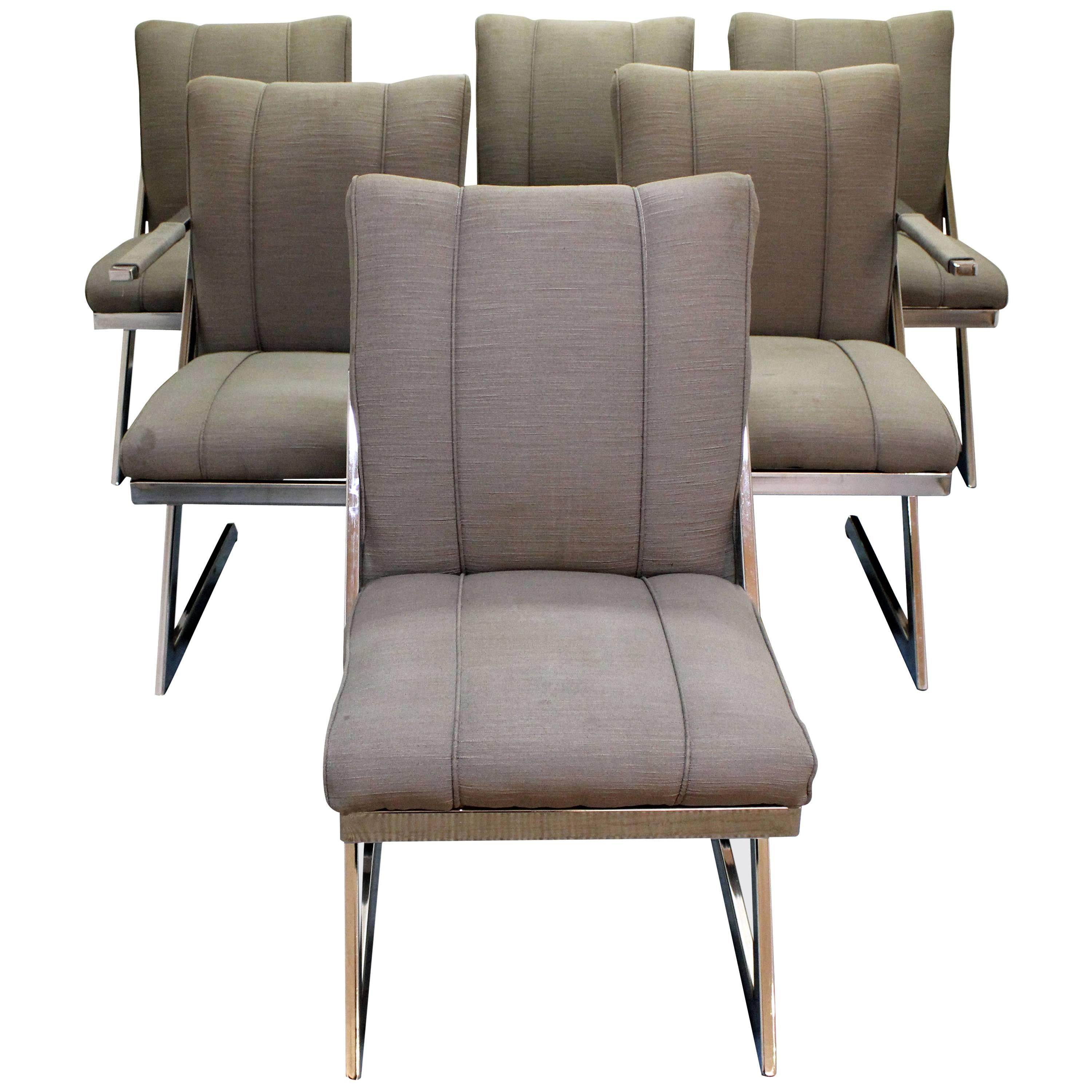 Set of 6 Mid-Century Modern DIA Z-Bar Cantilever Dining Chairs