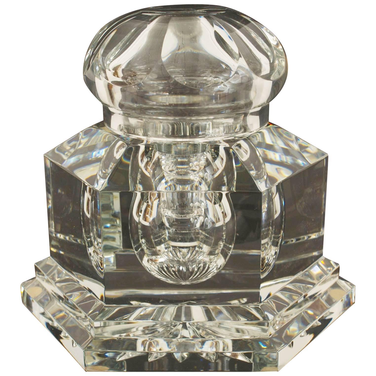 Encrier en cristal « Victor Hugo » de Baccarat en vente