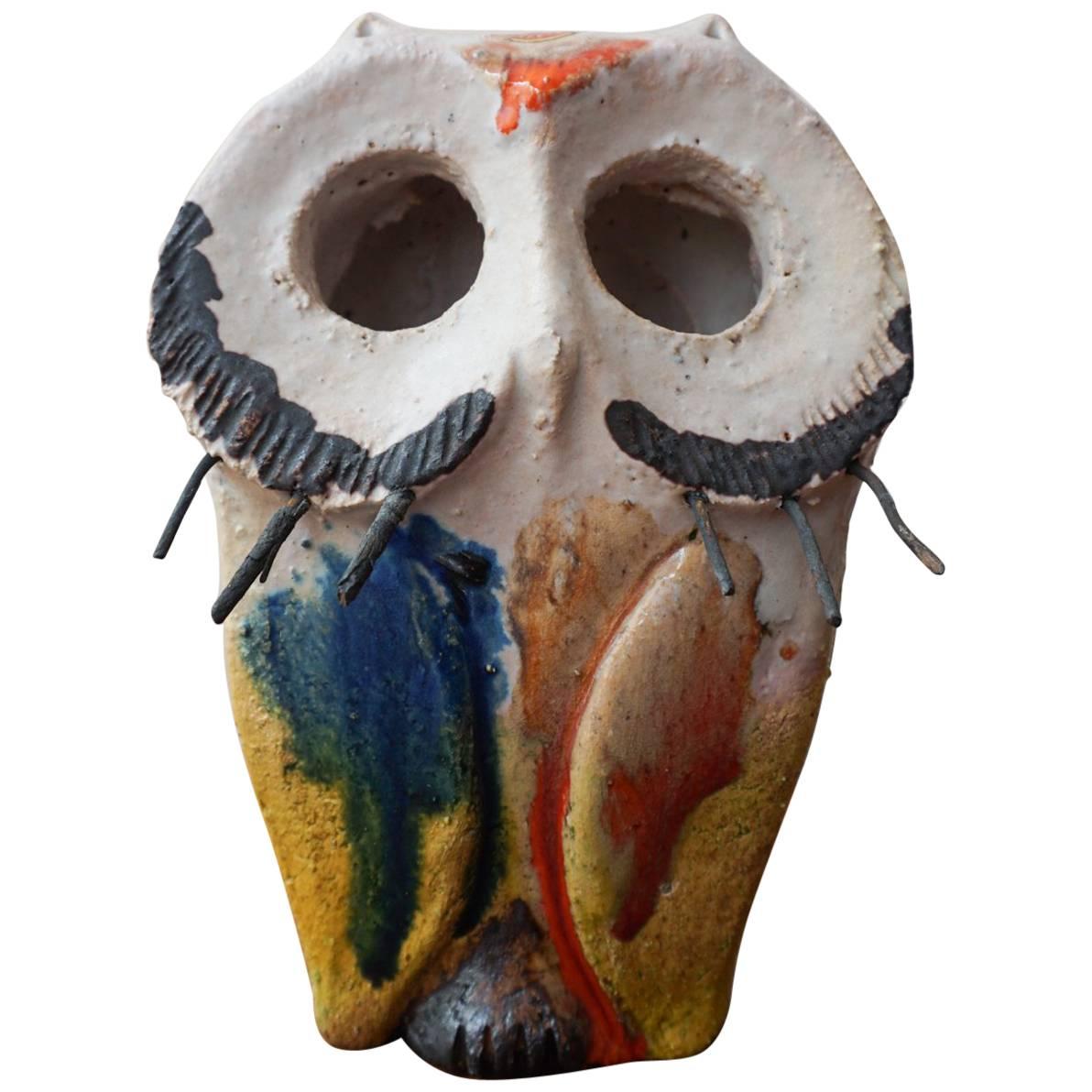 Italian Ceramic Owl by Gli Etruschi, 1960s