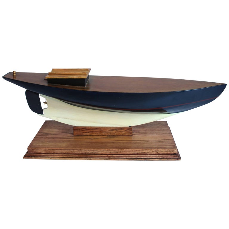 Model Sailboat with Display Stand at 1stdibs