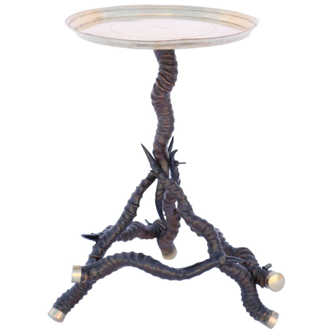 Victorian Antler Candlestand Table