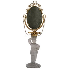 1950s Frosted Glass Vanity Mirror