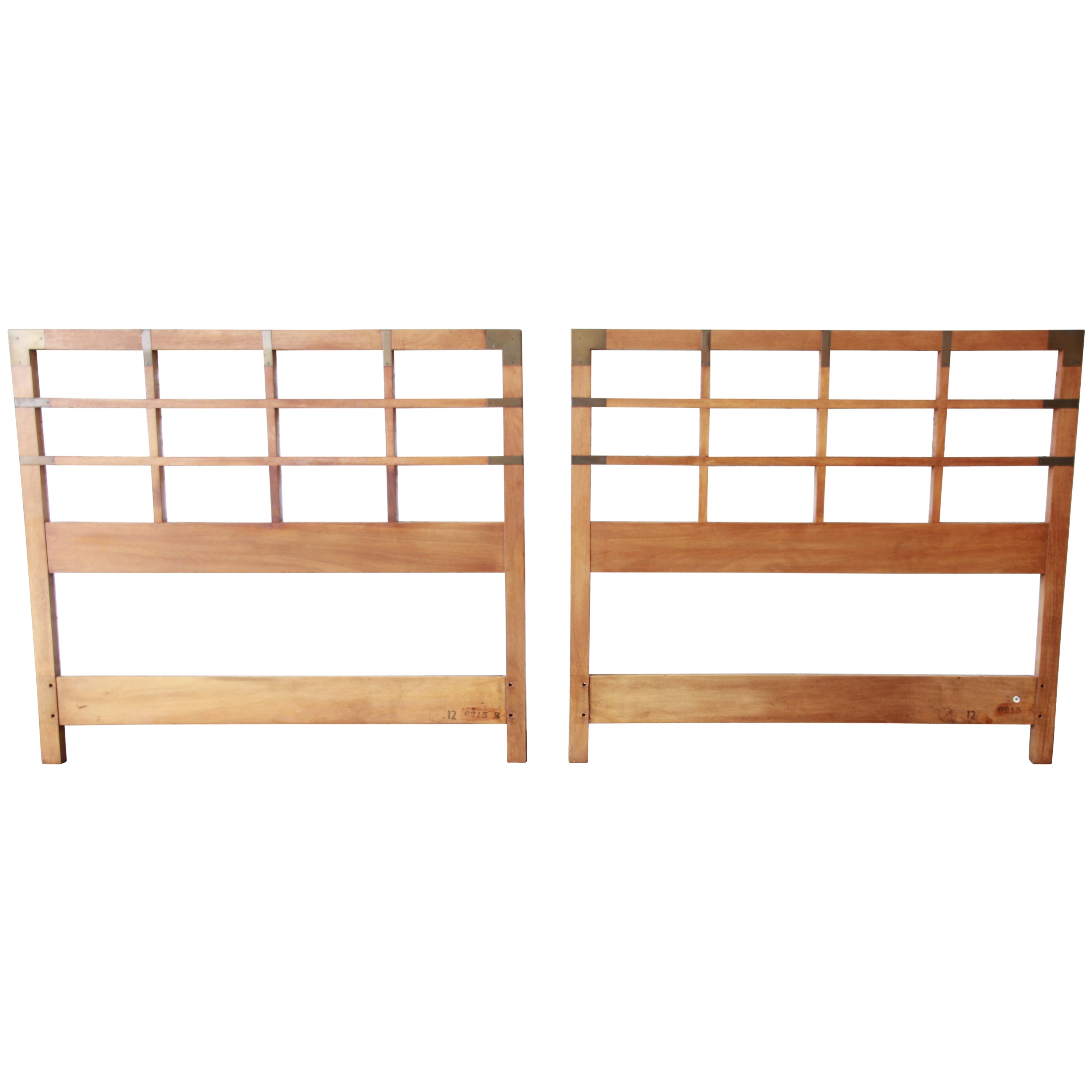 Baker Furniture Milling Road Midcentury Campaign Twin Size Baker Furniture Milling Road Midcentury Campaign Twin Size Headboards Pair At 1stdibs