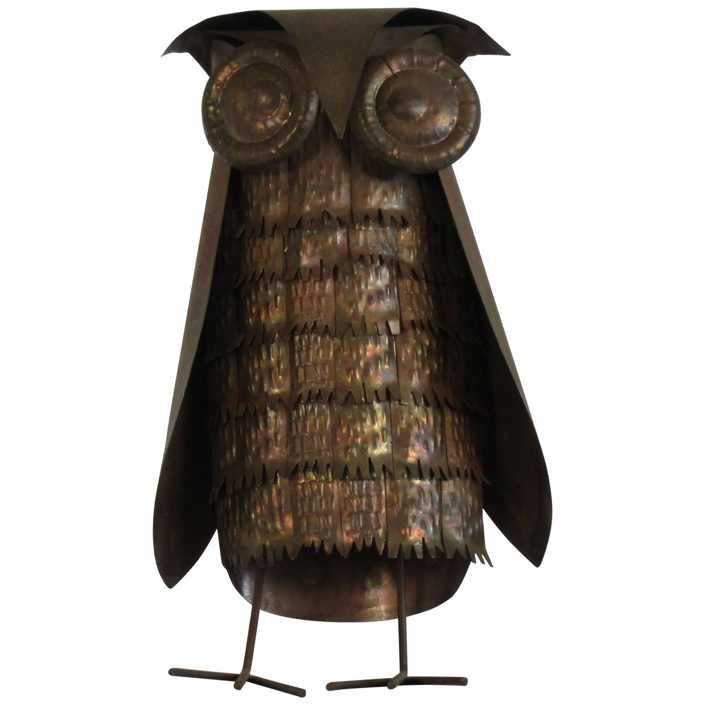 1960s Copper Owl Sculpture