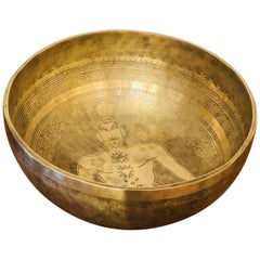 Vintage Chakra Singing Bowl Stuck Bowl Standing Bell Bronze Alloy