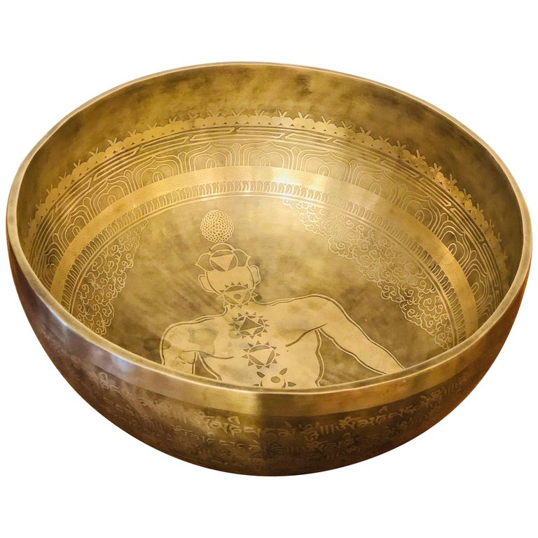 Chakra Singing Bowl Stuck Bowl Standing Bell Bronze Alloy at 1stDibs