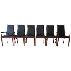 Dillingham Mid-Century Modern Dining Chairs, Set of Six