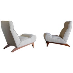 Rare Pair of Lounge Chairs by Edward Wormley for Dunbar