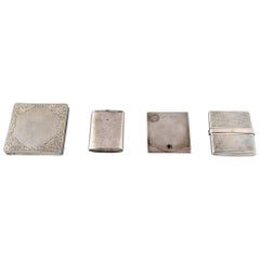 Antique Four Matchbox Holders of Silver '0.830', Early 20 Century