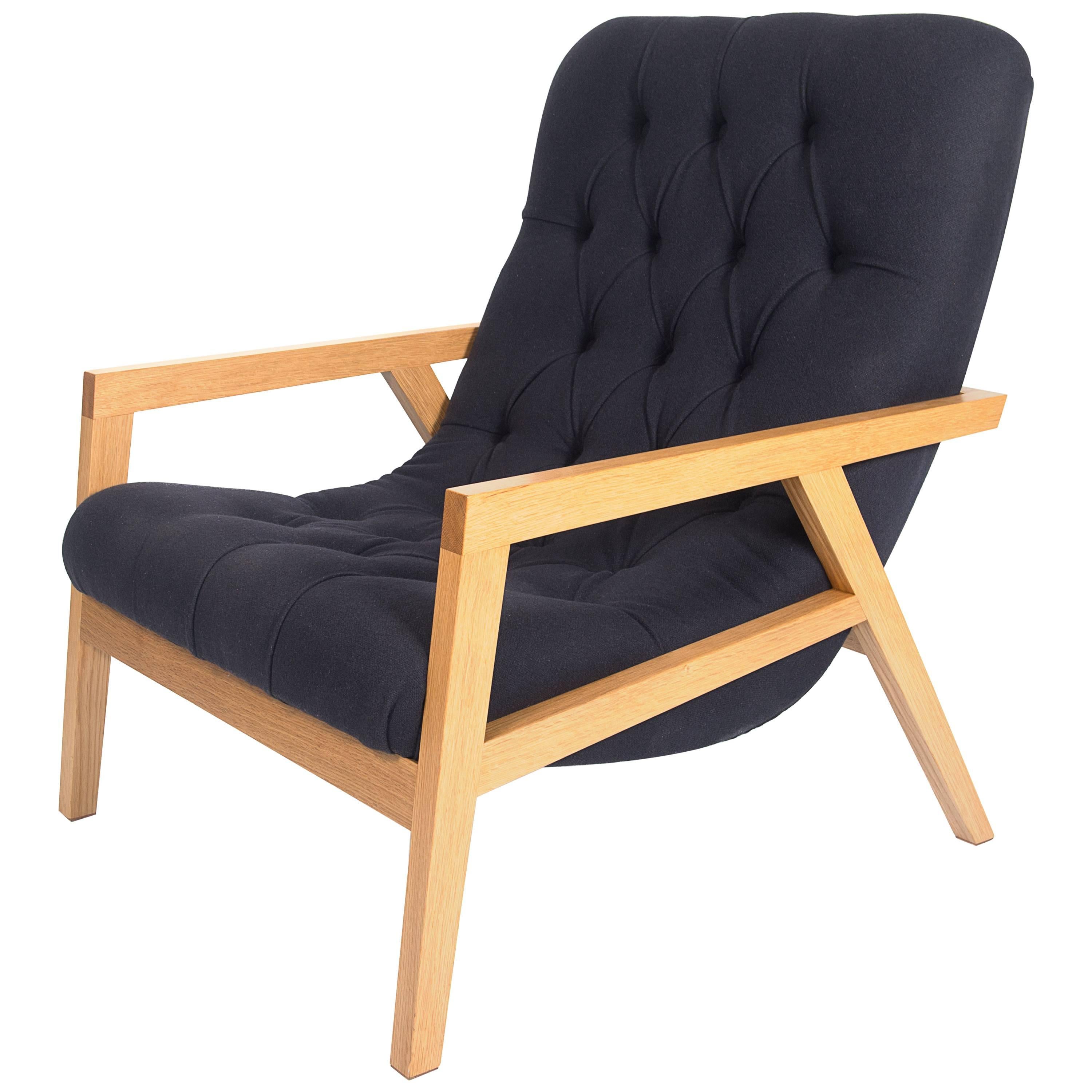 Gervasoni Inout Lounge Armchair in Rembrandt Upholstery with Oiled Iroko  For Sale at 1stDibs