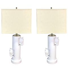 Pair of Gucci Blanc de Chine Equestrian Lamps