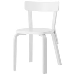 Authentic Chair 69 in Birch with White Lacquer by Alvar Aalto & Artek