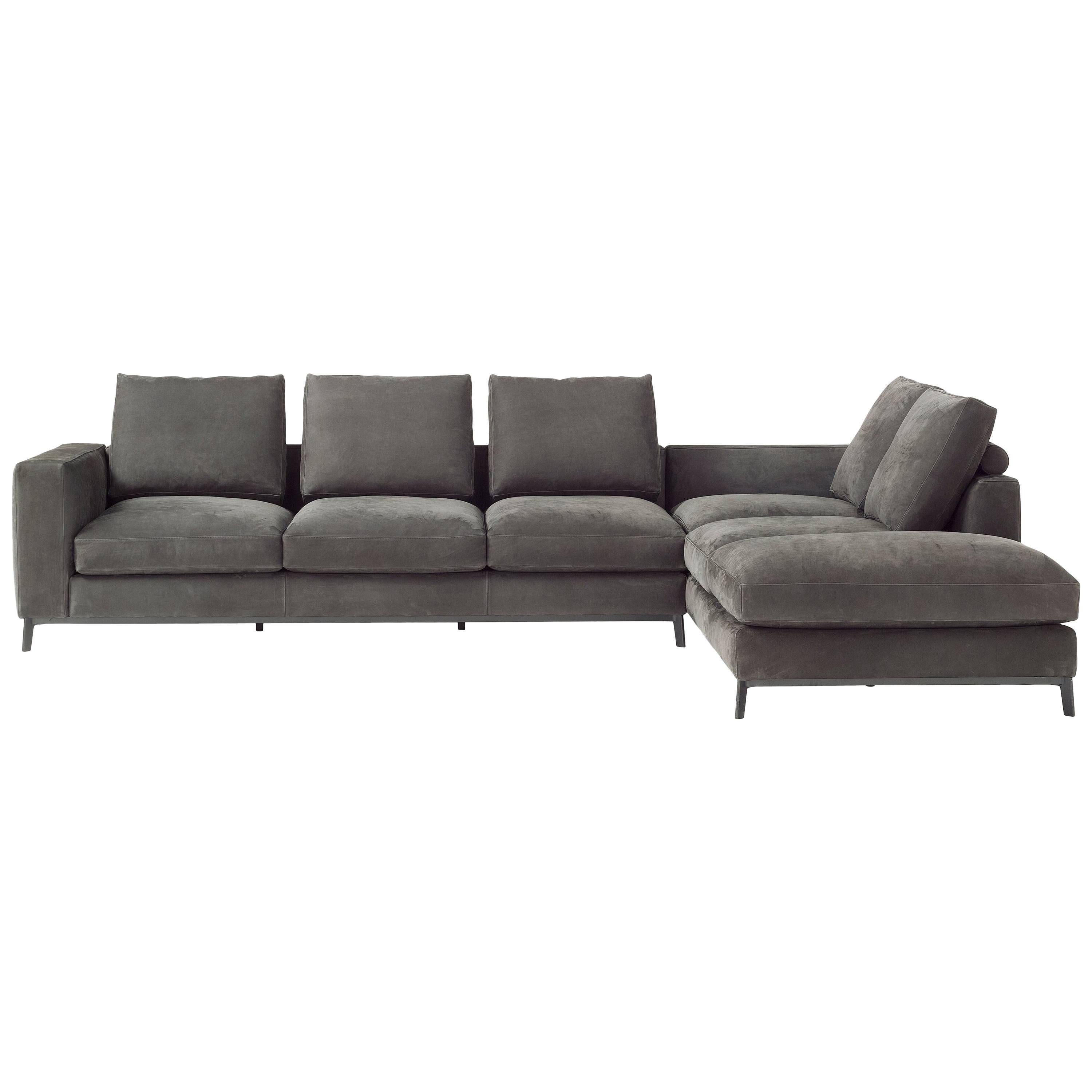 Dorsey Composition Sofa in Charcoal Gray by Amura Lab For Sale