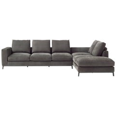 Dorsey Composition Sofa in Charcoal Gray by Amura Lab