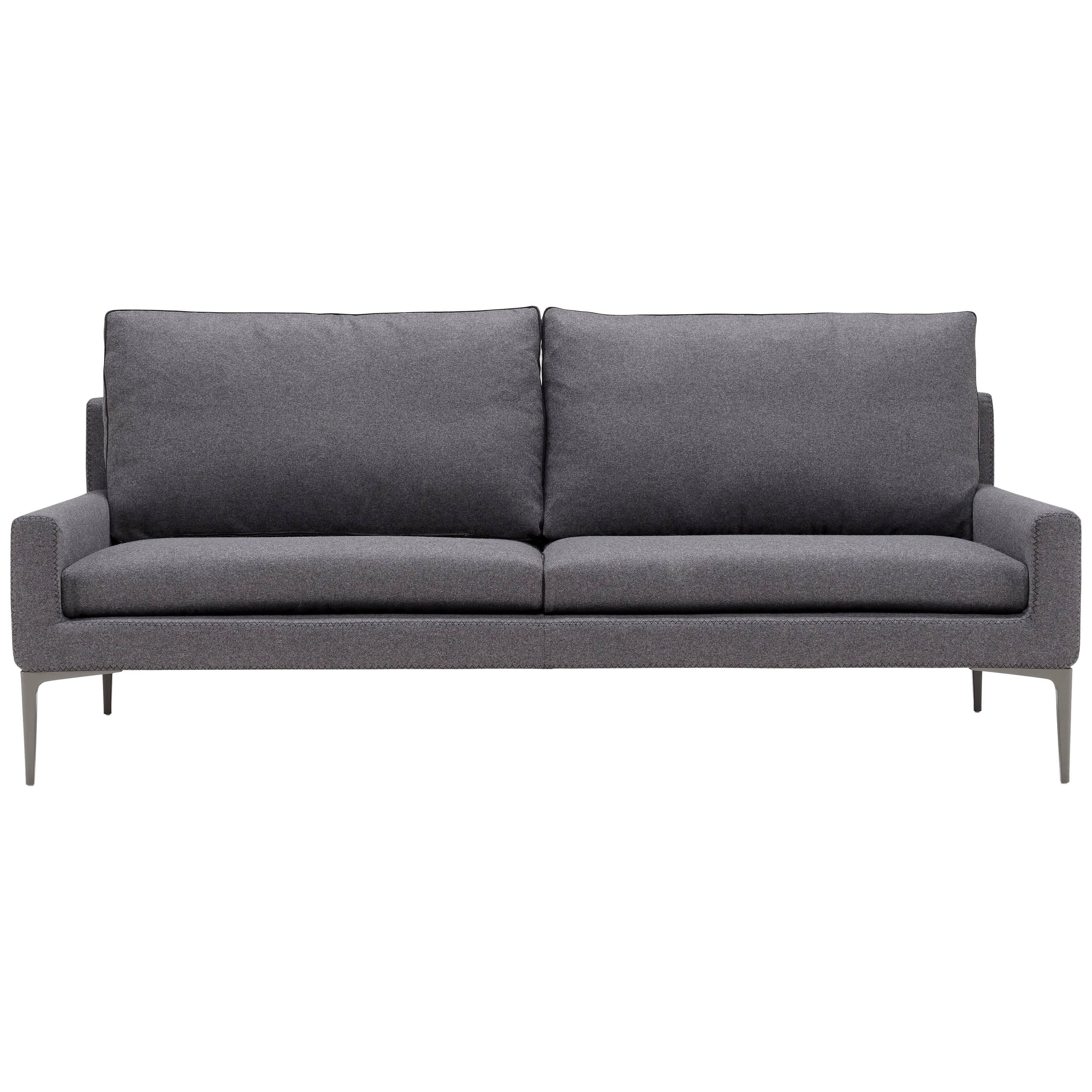 Elsa Sofa in Charcoal Gray by Luca Scacchetti For Sale