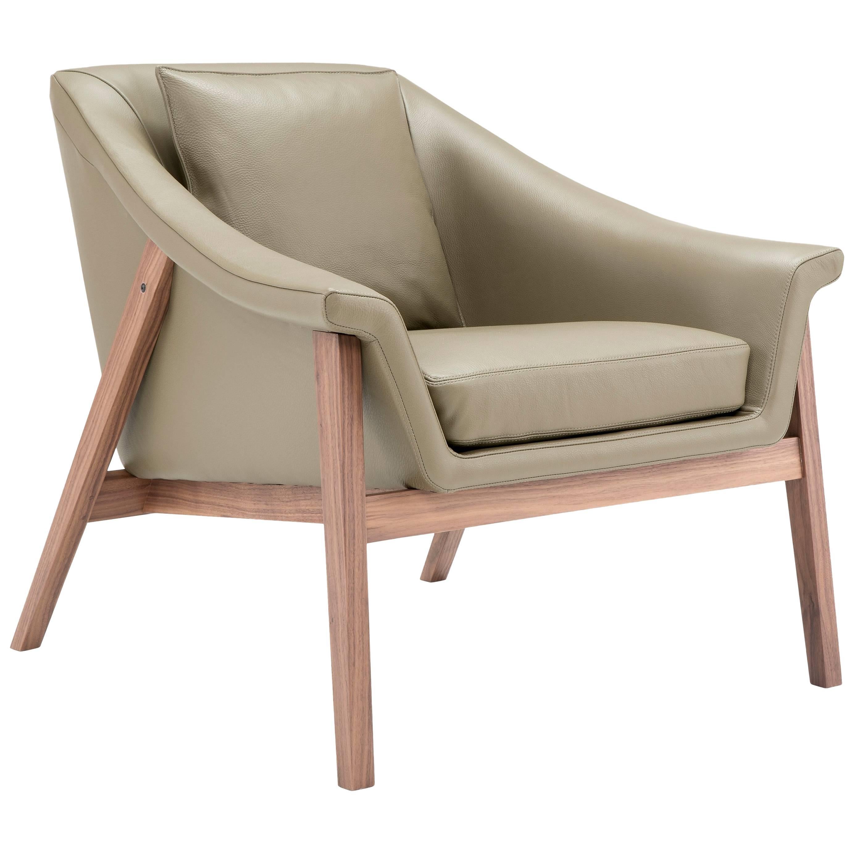 Gaia Armchair in Taupe by Maurizio Marconato & Terry Zappa For Sale