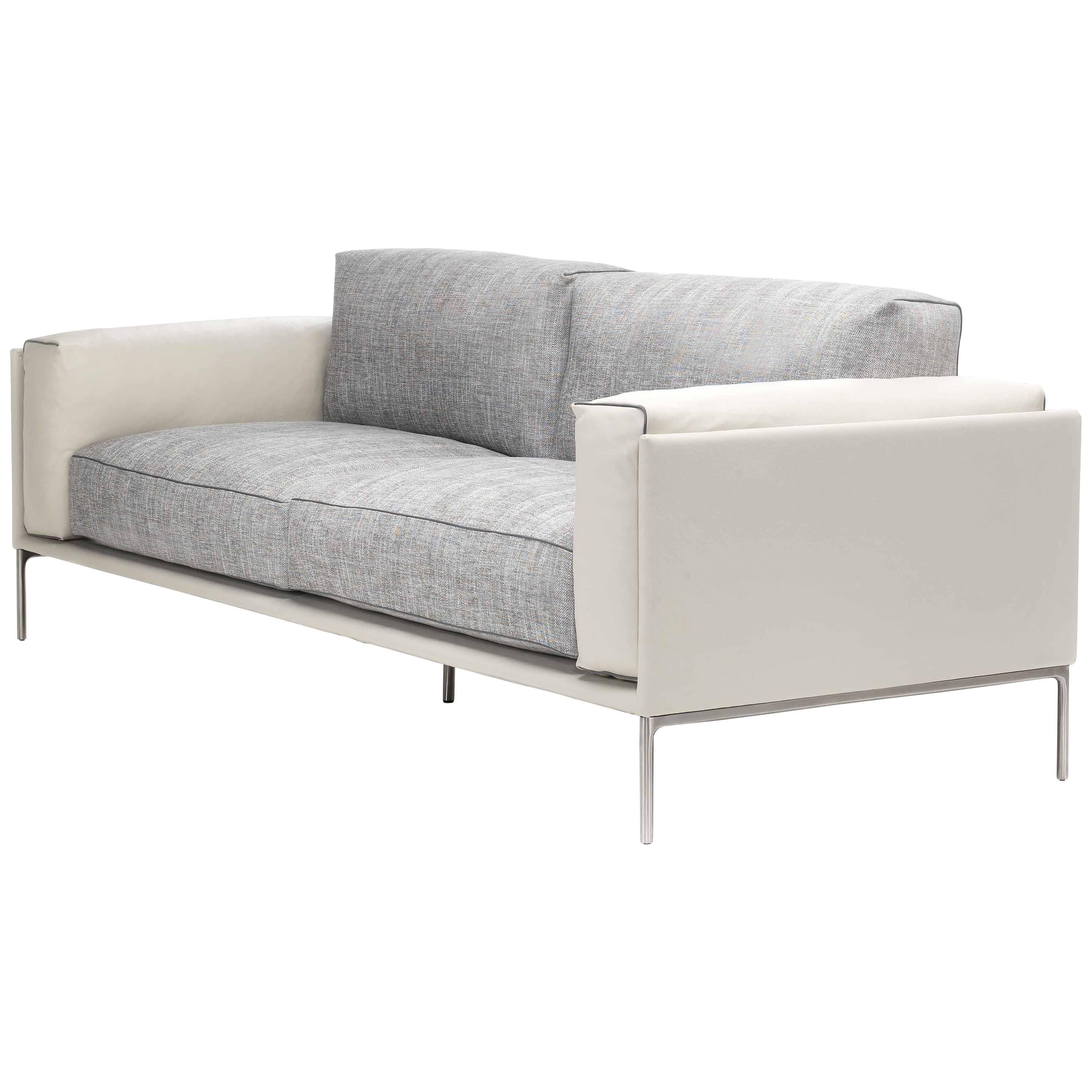 Giorgio Sofa in Ivory and Gray by Amura Lab For Sale