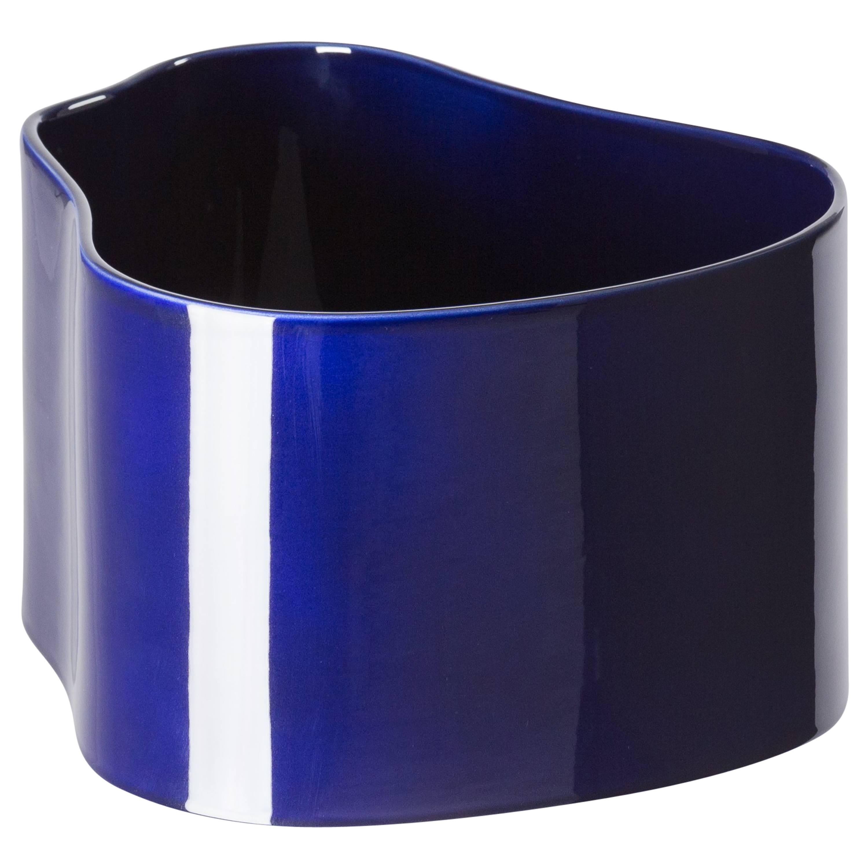 Authentic Large Riihitie Plant Pot A in Blue by Aino Aalto & Artek For Sale