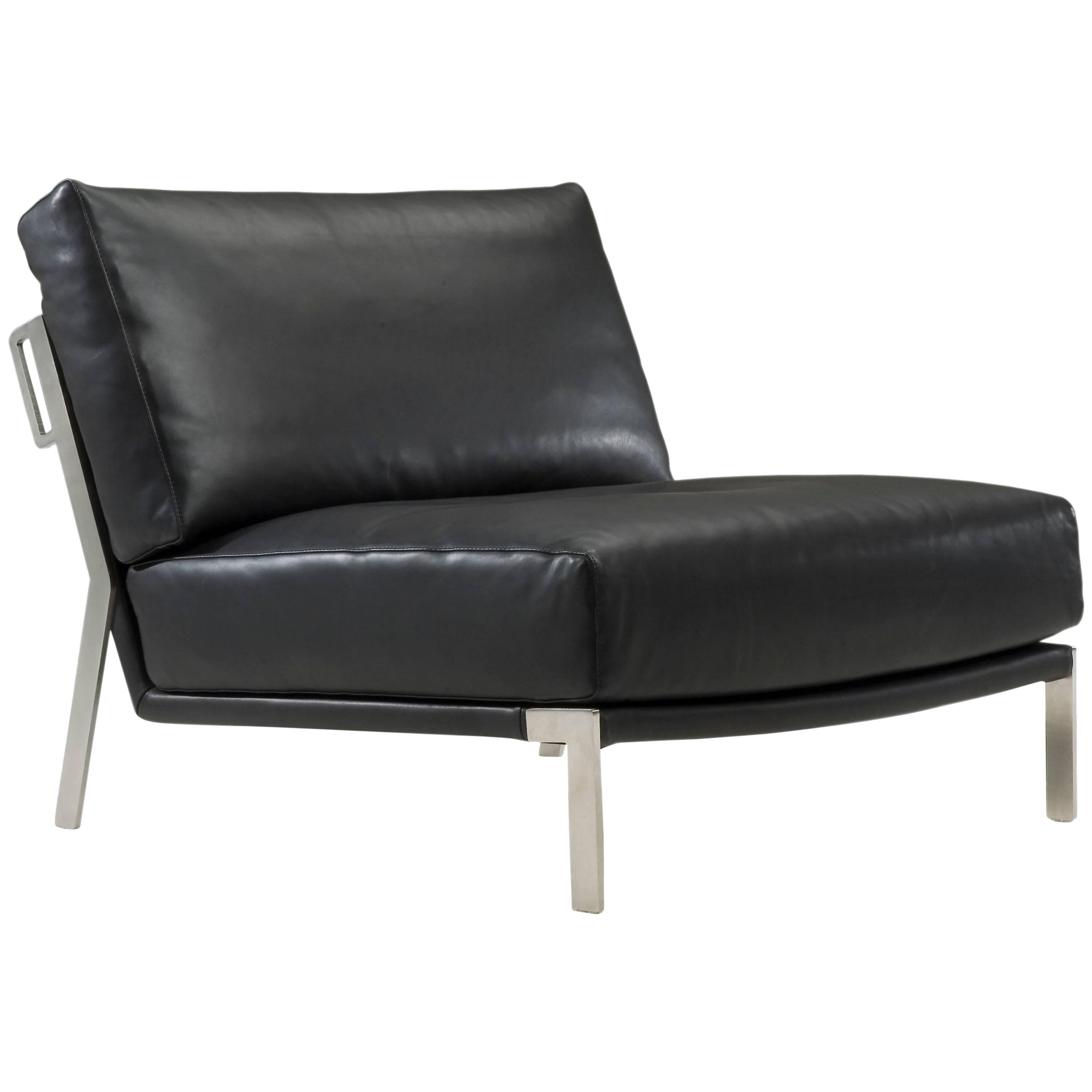Link Armchair in Black by Maurizio Marconato & Terry Zappa For Sale