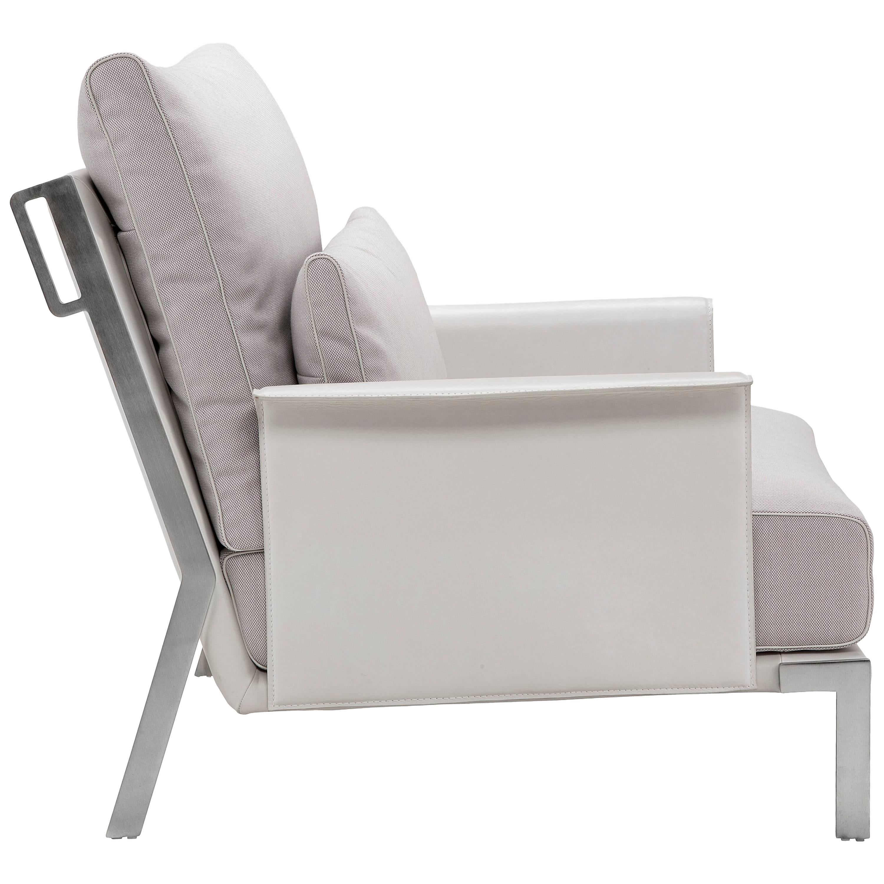 Link Armchair in Pale Gray by Maurizio Marconato & Terry Zappa For Sale