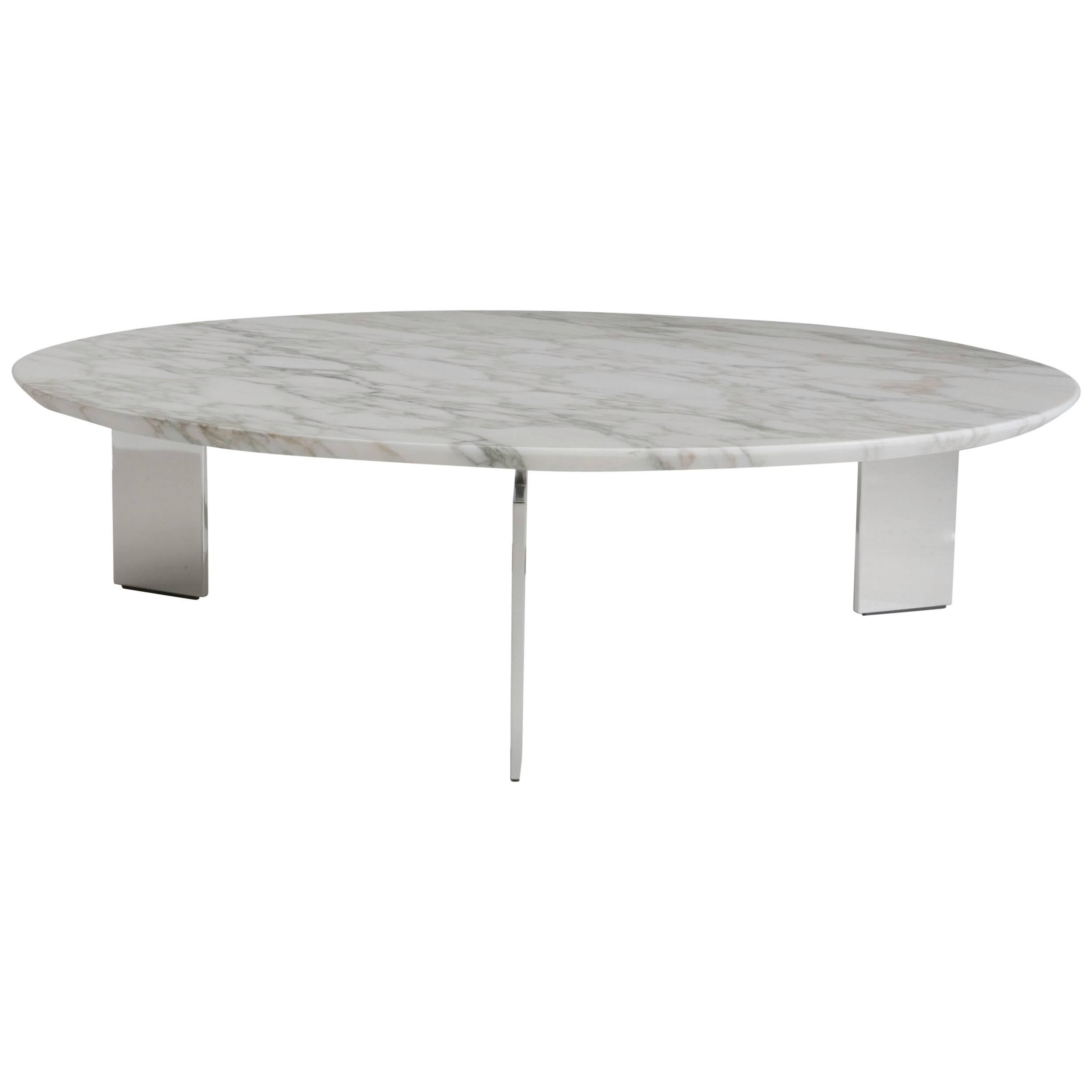 Ring Coffee Table with Marble Top by Maurizio Marconato & Terry Zappa For Sale
