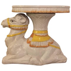 Chic Camel Motife Terra Cotta Side Table Garden Seat