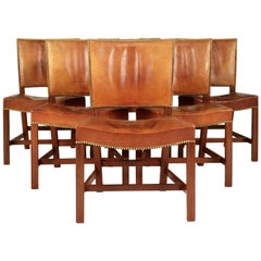 Kaare Klint, Set of Six 'Barcelona' Dining Chairs, Model 3758