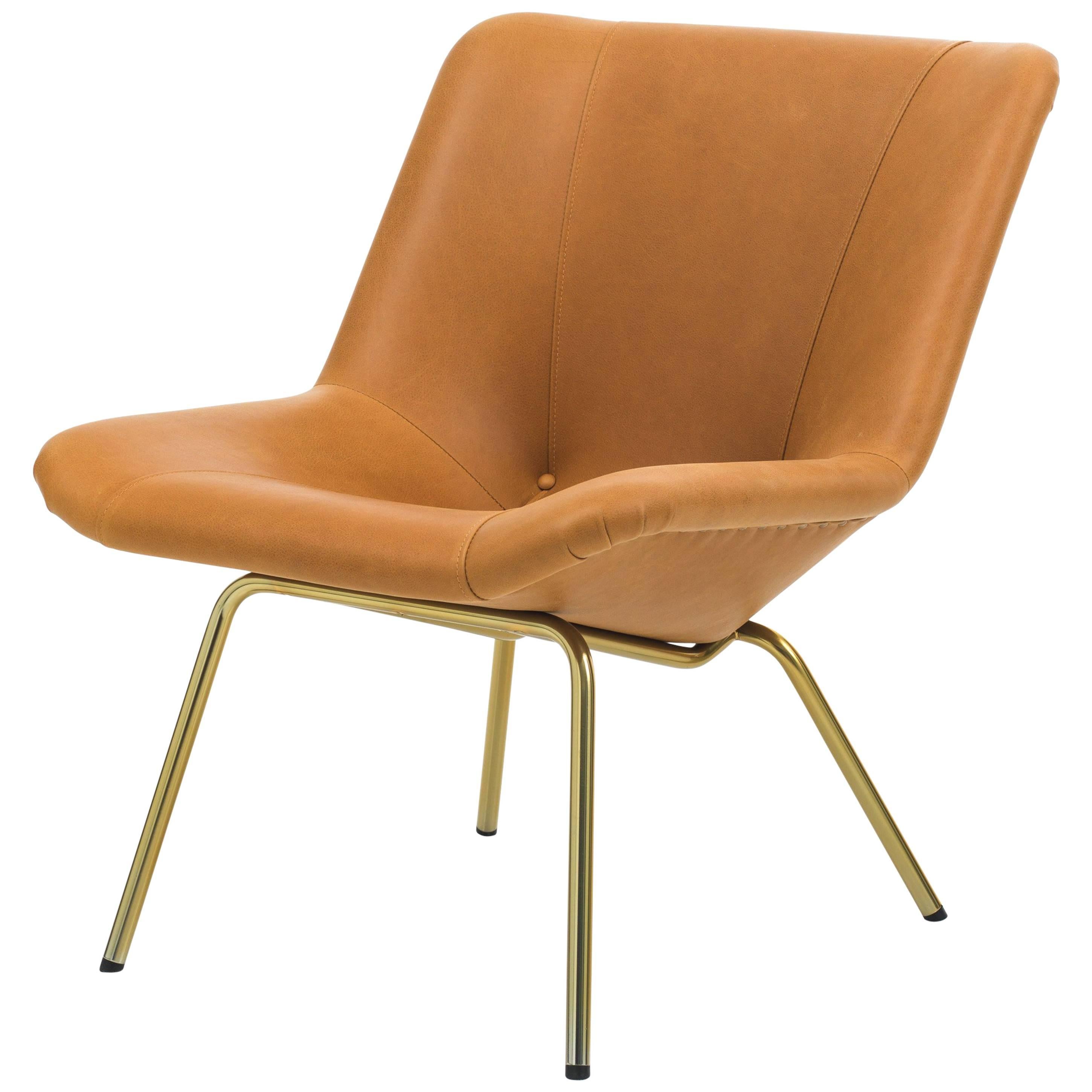 Lehti Chair in Leather by Carl Gustav Hiort af Ornäs For Sale