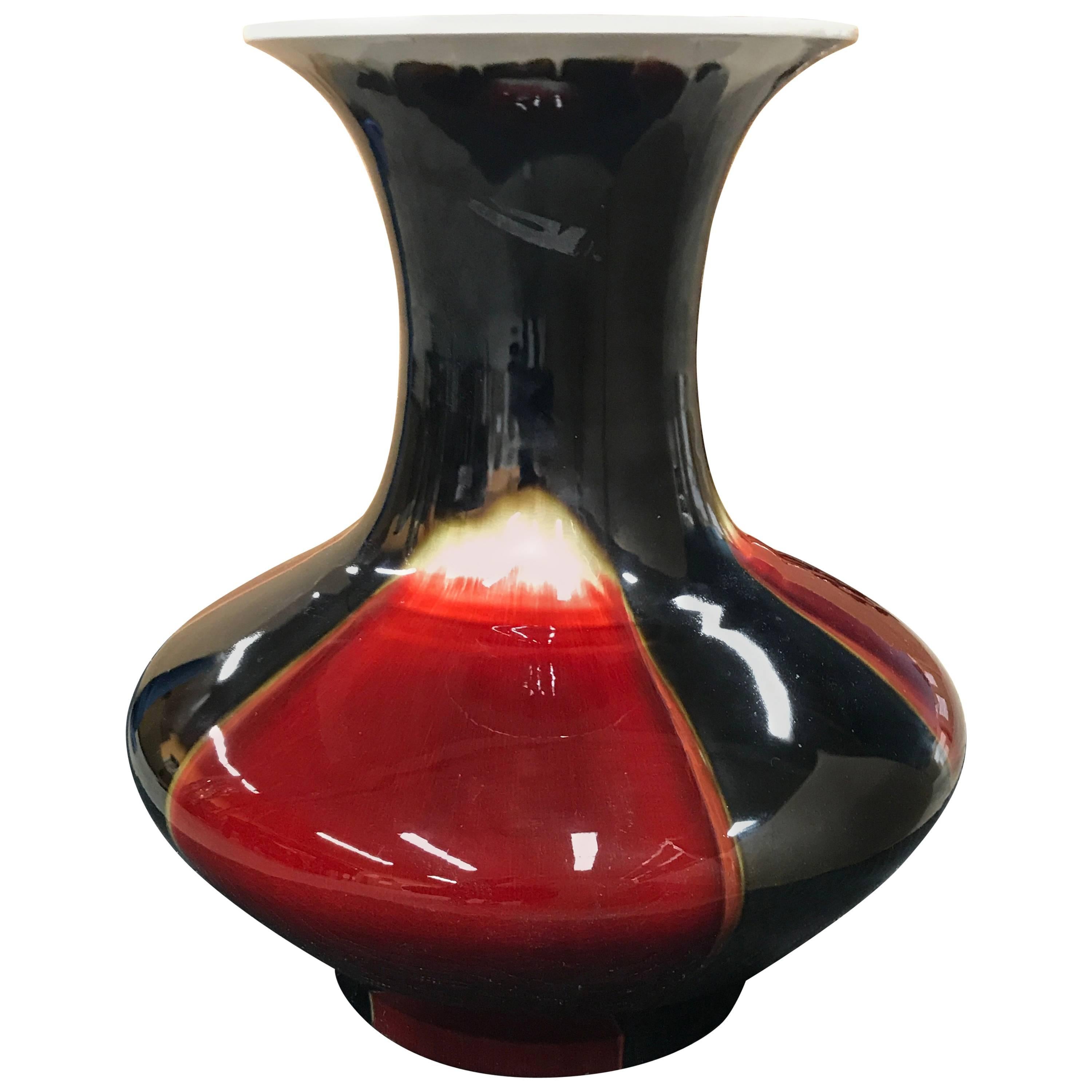 Large Chinese Export Sang de Boeuf Style Glaze Vase