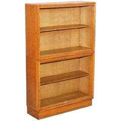 Vintage Meredew Furniture Mid-Century Modern Light Oak Stacking Bookcase Made in England