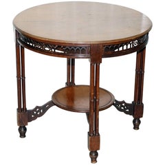 Rare 18th Century Style Thomas Chippendale Clustered Column Leg Occasional Table