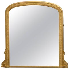 Victorian Overmantel Giltwood Mirror