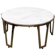 Jean Royere Style Marble-Top Coffee Table