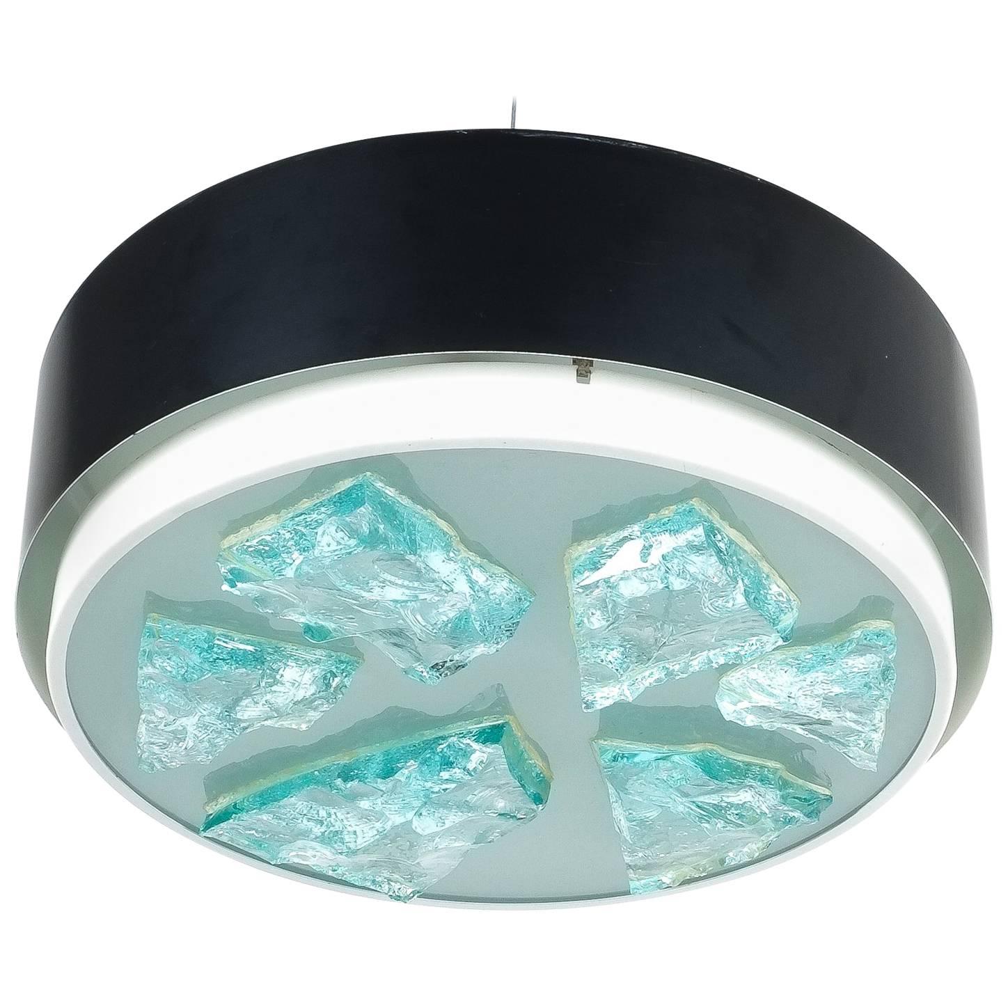 RAAK Glass Flush Mount Lamp Style Fontana Arte, 1960