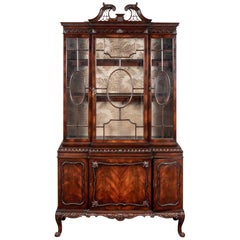 Antique Mahogany Breakfront with Humidor