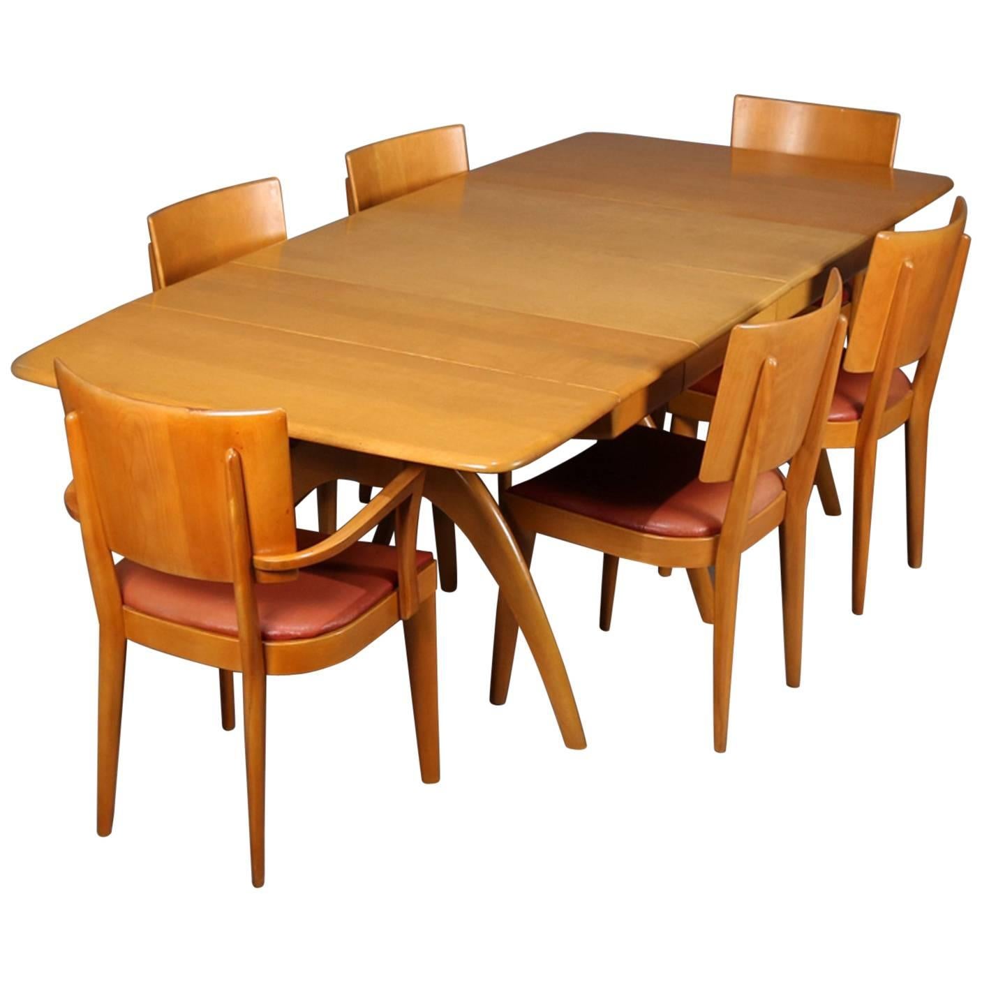 Mid-Century Modern Wishbone Dining Table Set by Heywood Wakefield, 20th Century