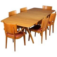 Ensemble de tables de salle à manger Wishbone moderne du milieu du siècle dernier par Heywood Wakefield:: 20e siècle