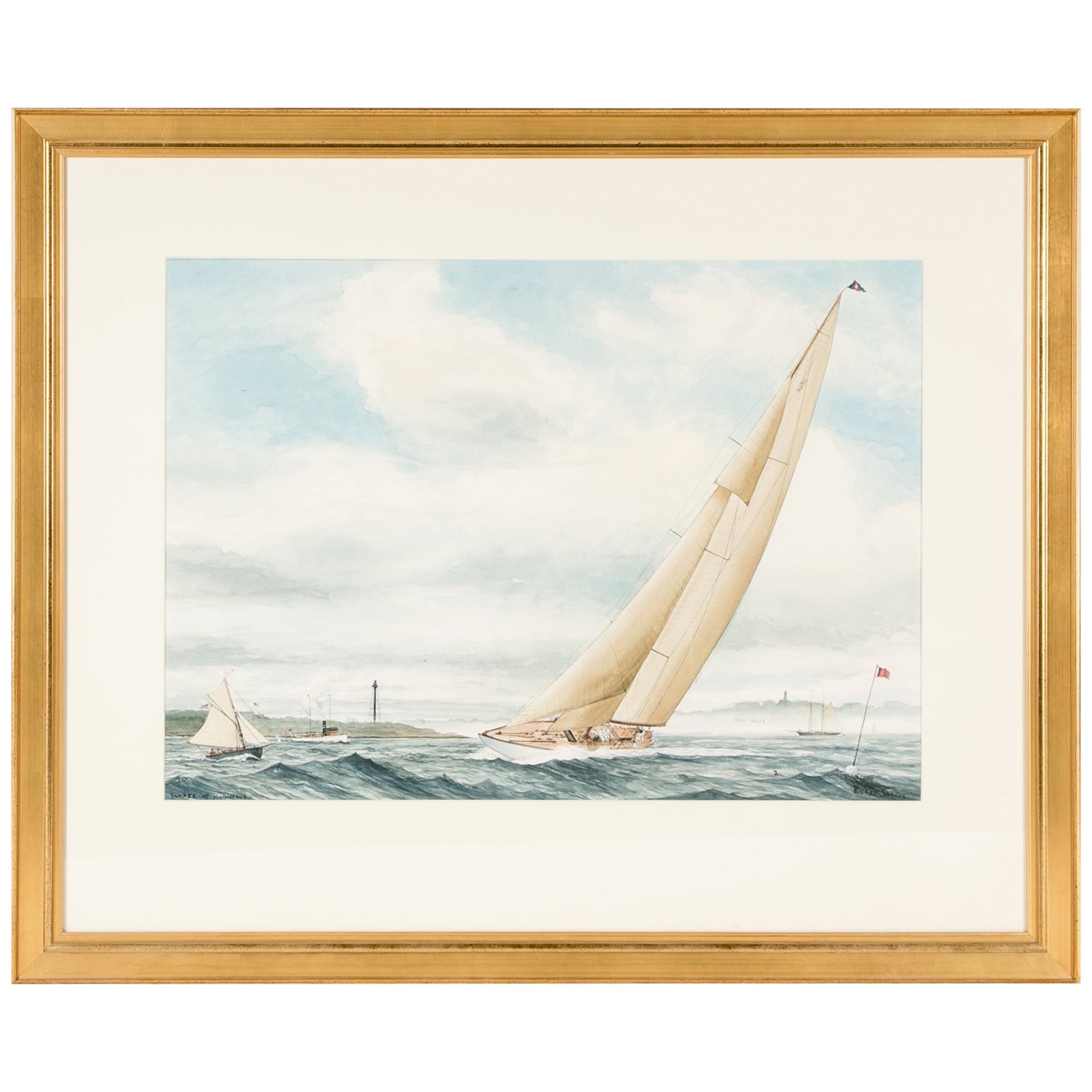 Walter Hook Watercolor, 1969 For Sale at 1stDibs
