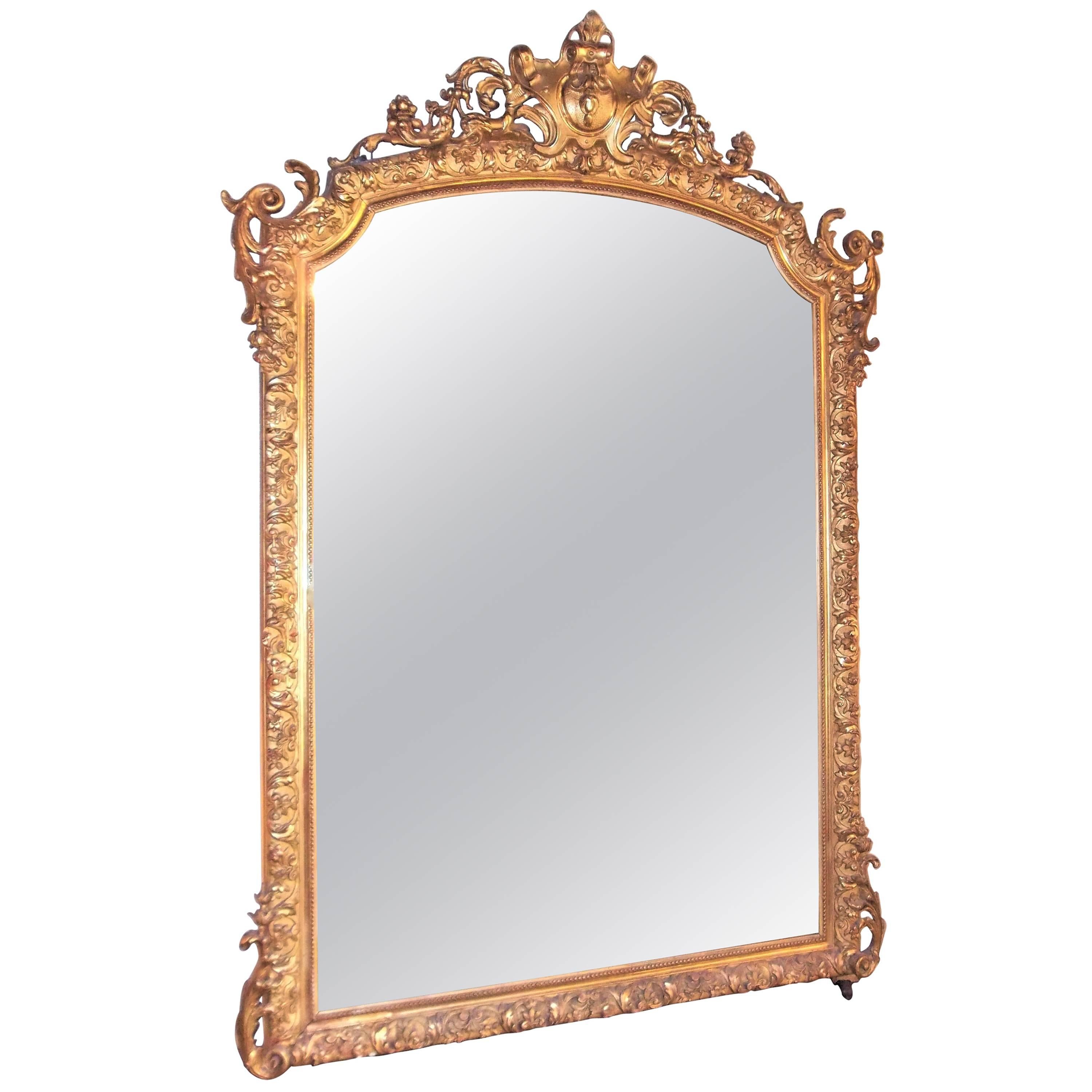 Belle Epoque Louis XVI Style Gilt Mirror