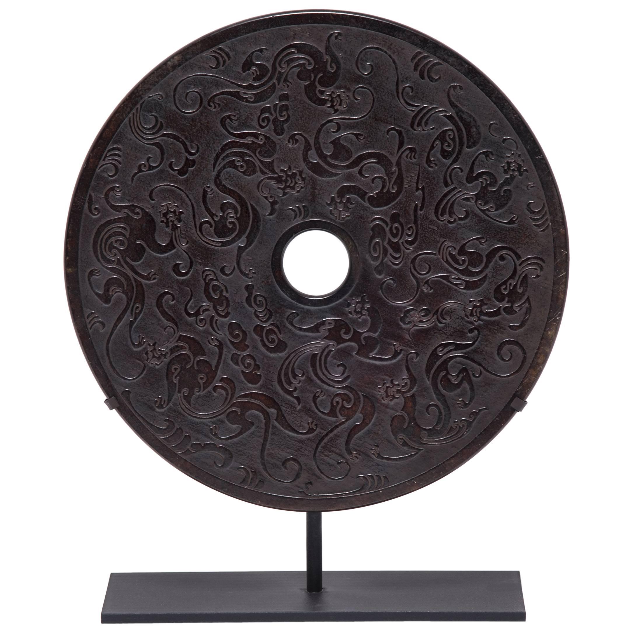 Chinese Celestial Dragon Bi Disc