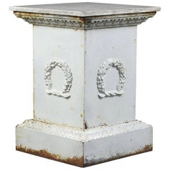 Antique Neoclassical Style Iron Pedestal