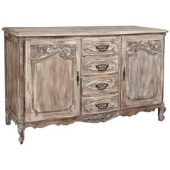 19th Century Country French Normandy Painted Buffet