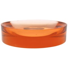 Round Glass Dish Attributed to Fontana Arte