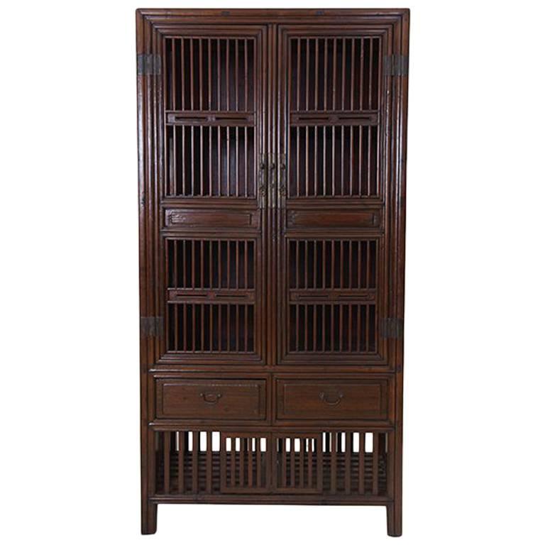19th Century Chinese Two-Door Display Cabinet