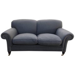 Smart George Smith Gray Wool Loveseat Sofa