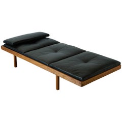 Bassam-Fellows CB-41 Solid Walnut and Leather Daybed