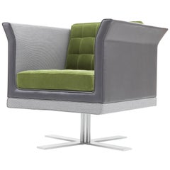 Tiffany Armchair in Gray and Green by Luca Scacchetti